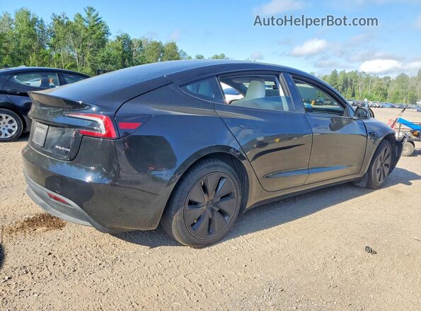 5YJ3E1EB3SF900782 2025 TESLA MODEL Black Задня права чверть