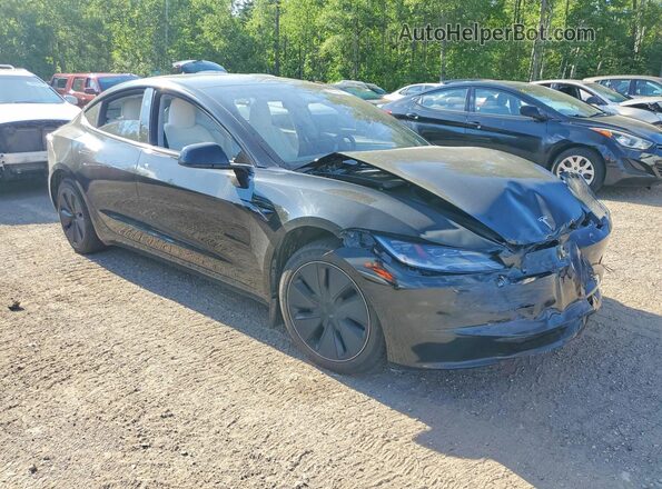 5YJ3E1EB3SF900782 2025 TESLA MODEL Black Передня права чверть