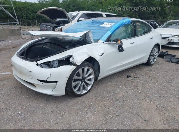 5YJ3E1EB4JF097978 2018 TESLA MODEL 3 White Առջևի ձախ երեք քառորդ տեսարան