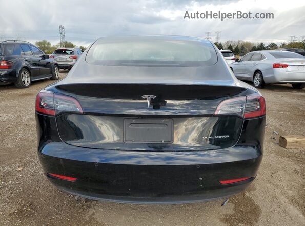 5YJ3E1EB4JF127481 2018 TESLA MODEL Black Rear view
