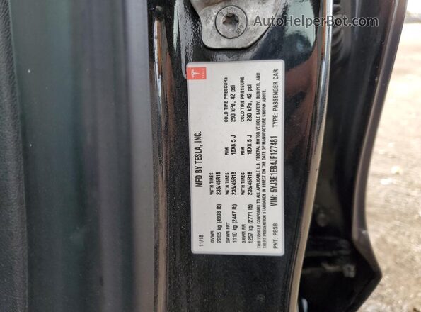 5YJ3E1EB4JF127481 2018 TESLA MODEL Black Engine compartment view