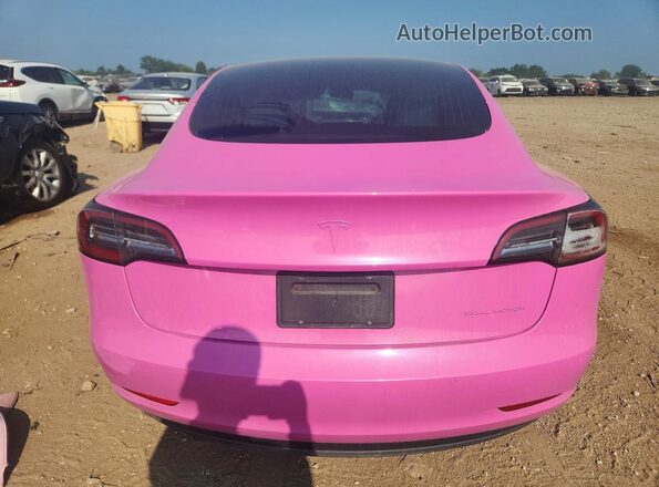 5YJ3E1EB4LF712550 2020 TESLA MODEL Розовый Вид сзади