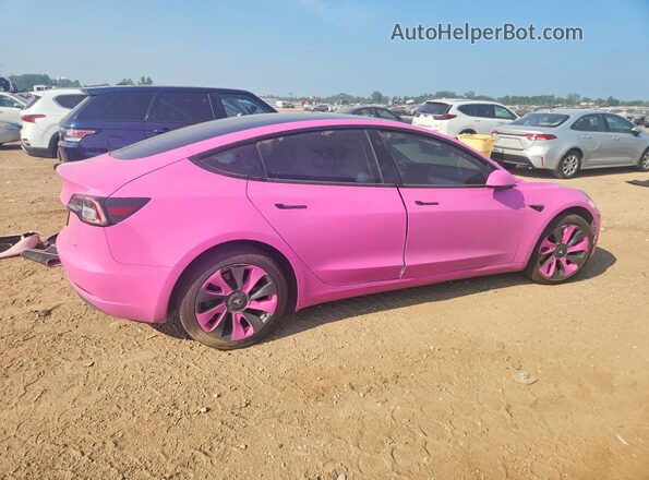 5YJ3E1EB4LF712550 2020 TESLA MODEL Розовый Задняя правая четверть