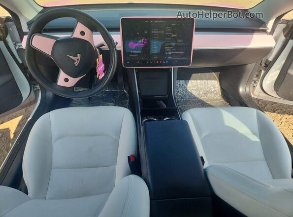 5YJ3E1EB4LF712550 2020 TESLA MODEL Розовый Вид панели приборов