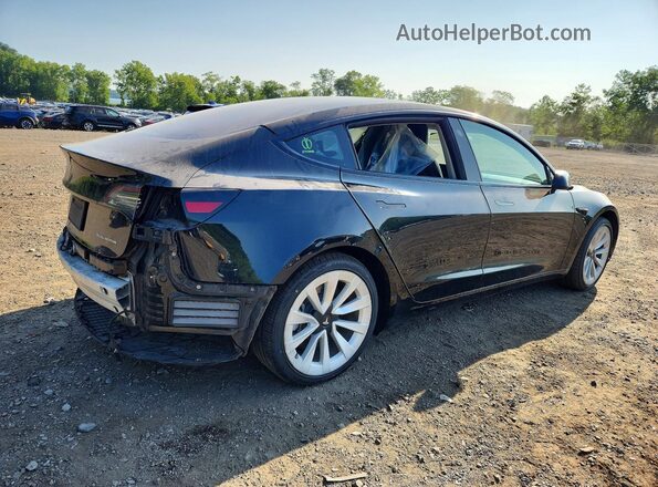 5YJ3E1EB4MF859534 2021 TESLA MODEL Черный Задняя правая четверть