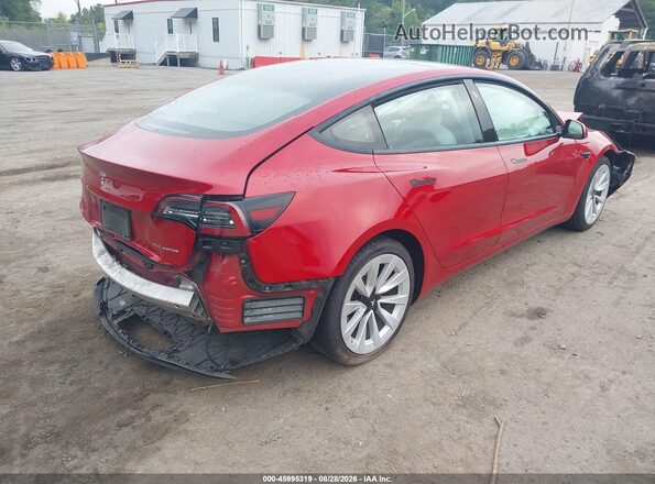 5YJ3E1EB4MF924916 2021 TESLA MODEL 3 Red Tył prawy
