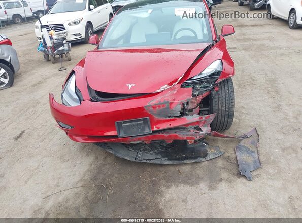5YJ3E1EB4MF924916 2021 TESLA MODEL 3 Red Widok z przodu