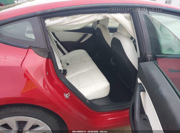 5YJ3E1EB4MF924916 2021 TESLA MODEL 3 Red Widok naklejki z numerem VIN