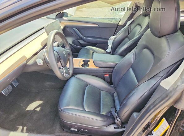 5YJ3E1EB4NF135053 2022 TESLA MODEL Black წინა სალონის ხედი