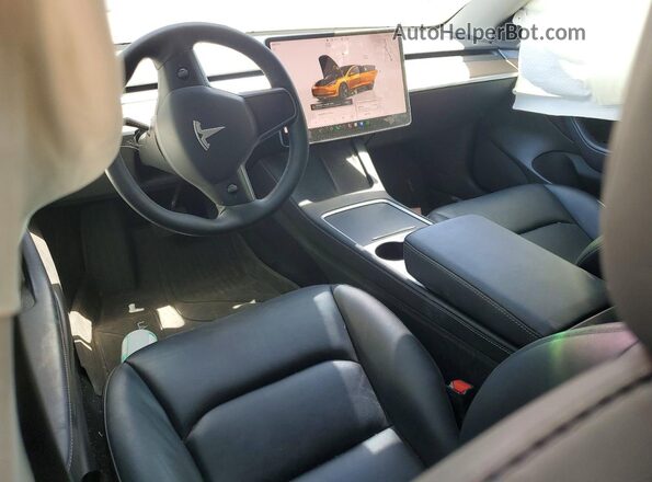 5YJ3E1EB4NF184480 2022 TESLA MODEL Gray Առջևի վահանակի տեսք