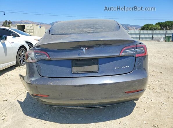 5YJ3E1EB4NF184480 2022 TESLA MODEL Gray Հետևի տեսք