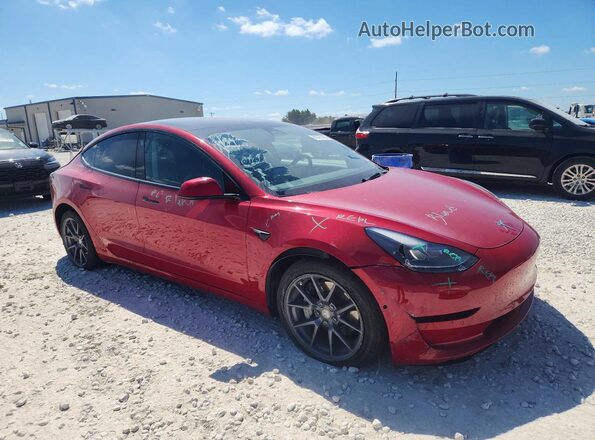 5YJ3E1EB4NF289679 2022 TESLA MODEL Красный Передняя правая четверть