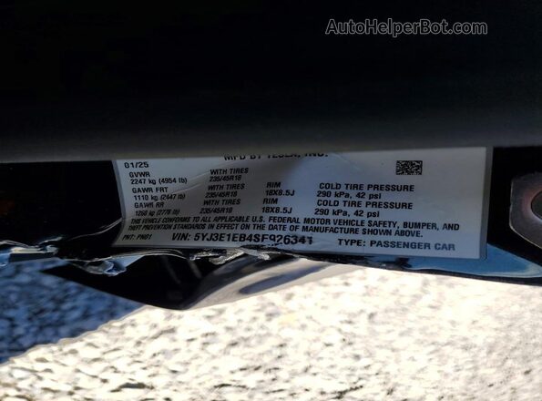 5YJ3E1EB4SF926341 2025 TESLA MODEL Gray Շարժիչի բաժամունքի տեսք
