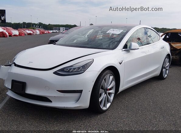 5YJ3E1EB5JF055951 2018 TESLA MODEL 3 White Przód lewy