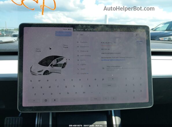5YJ3E1EB5JF055951 2018 TESLA MODEL 3 White Widok tylnych siedzeń
