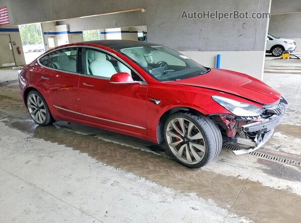 5YJ3E1EB5JF074760 2018 TESLA MODEL Red Передня права чверть