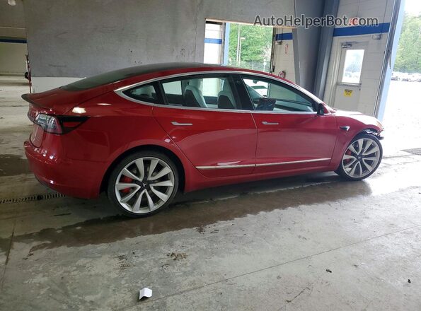 5YJ3E1EB5JF074760 2018 TESLA MODEL Red Задня права чверть