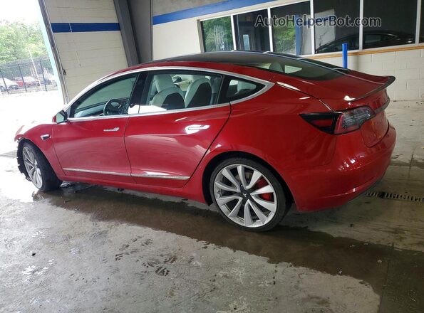 5YJ3E1EB5JF074760 2018 TESLA MODEL Red Задня ліва чверть