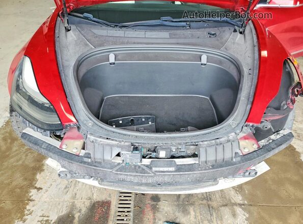 5YJ3E1EB5JF074760 2018 TESLA MODEL Red Вид задньої частини салону