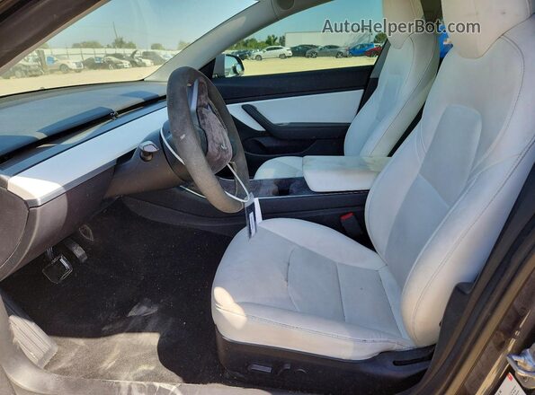 5YJ3E1EB5JF188208 2018 TESLA MODEL Charcoal Front interior view