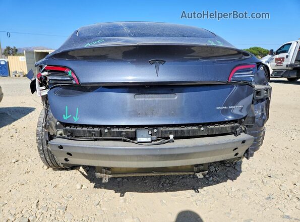 5YJ3E1EB5JF188208 2018 TESLA MODEL Charcoal Rear view
