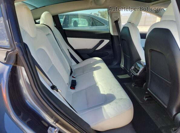 5YJ3E1EB5JF188208 2018 TESLA MODEL Charcoal Rear seats view