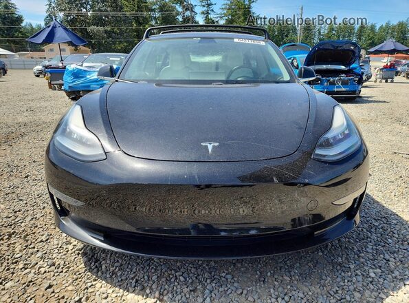 5YJ3E1EB5KF390516 2019 TESLA MODEL Black Դիմացի տեսք