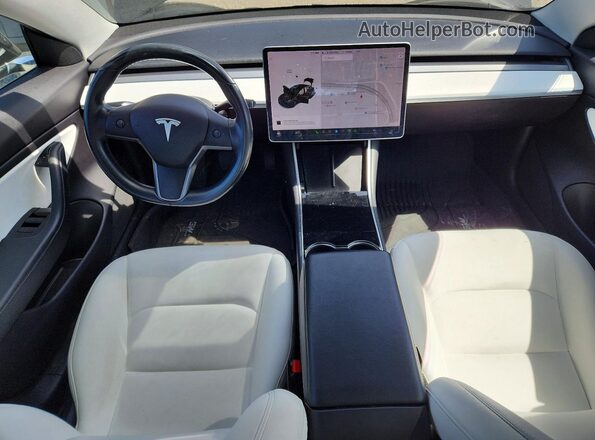 5YJ3E1EB5KF390516 2019 TESLA MODEL Black Առջևի վահանակի տեսք