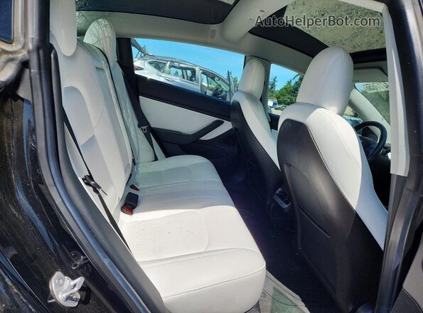 5YJ3E1EB5KF390516 2019 TESLA MODEL Black Հետևի նստատեղերի տեսք