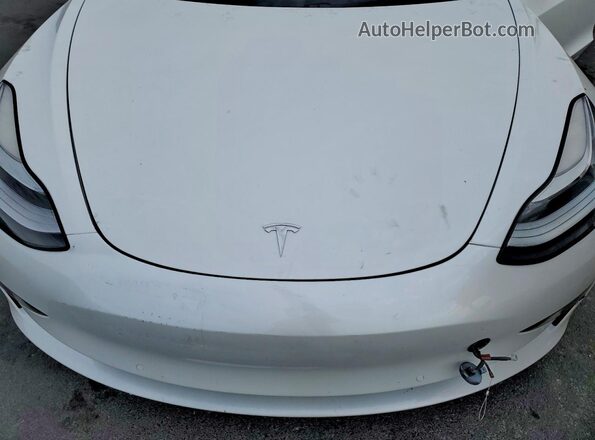 5YJ3E1EB5KF419917 2019 TESLA MODEL White უკანა სალონის ხედი