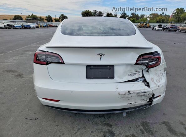 5YJ3E1EB5KF419917 2019 TESLA MODEL White უკანა ხედი