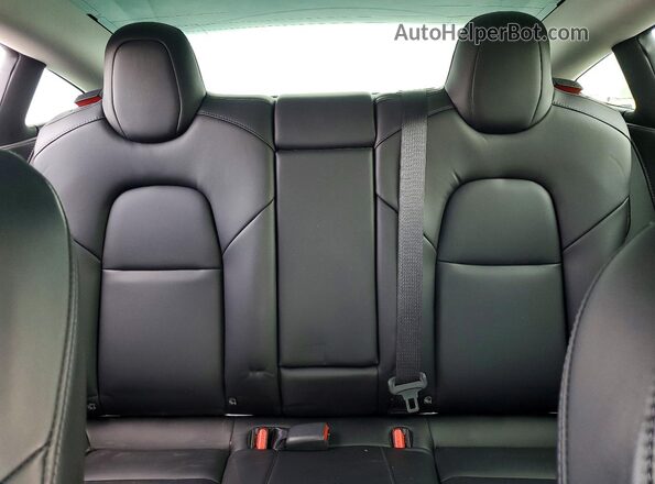5YJ3E1EB5KF419917 2019 TESLA MODEL White უკანა სავარძლების ხედი