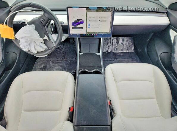 5YJ3E1EB5KF494911 2019 TESLA MODEL White Առջևի վահանակի տեսք
