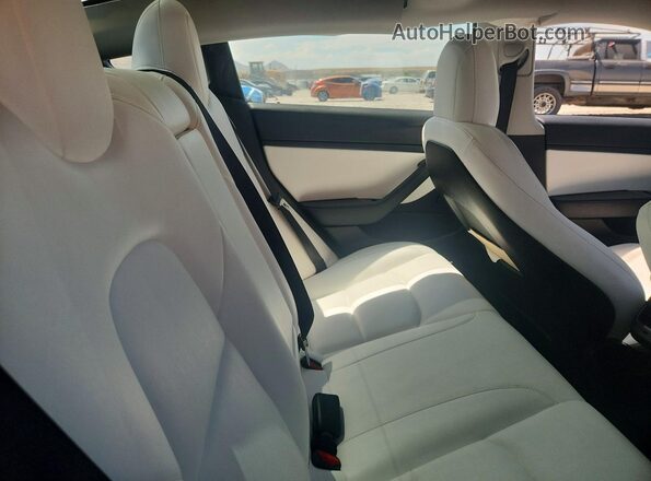 5YJ3E1EB5KF494911 2019 TESLA MODEL White Հետևի նստատեղերի տեսք
