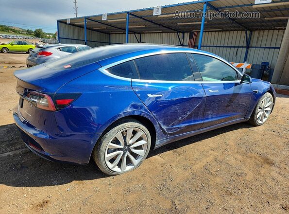 5YJ3E1EB5LF640239 2020 TESLA MODEL Blue Задня права чверть