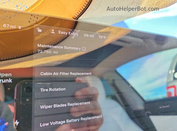 5YJ3E1EB5LF640239 2020 TESLA MODEL Blue Вид щитка приладів