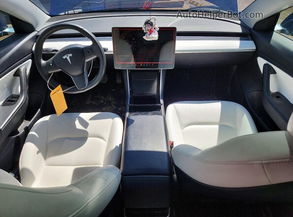 5YJ3E1EB5LF640239 2020 TESLA MODEL Blue Вид панелі приладів