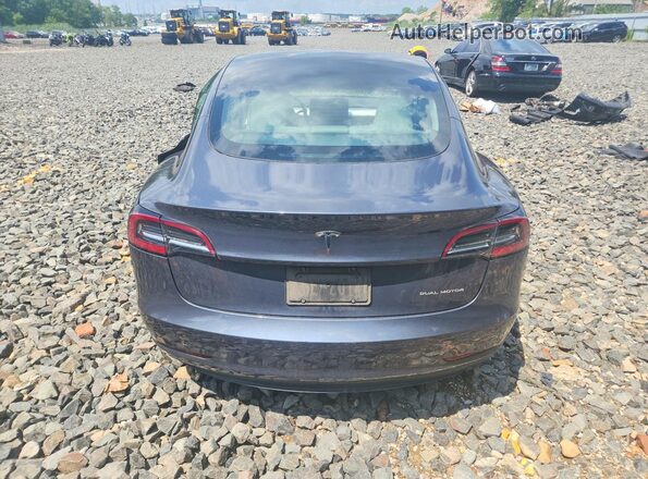 5YJ3E1EB5LF791467 2020 TESLA MODEL Gray Rear view