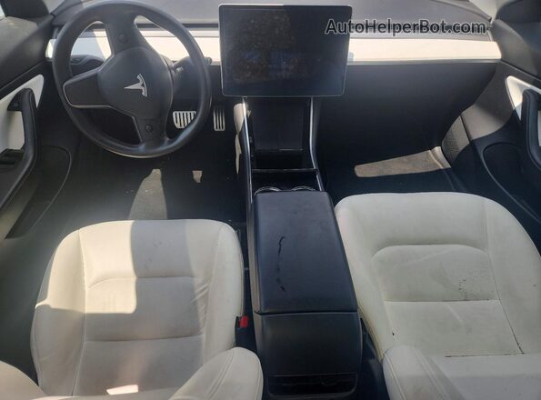 5YJ3E1EB5LF791467 2020 TESLA MODEL Gray Dashboard view