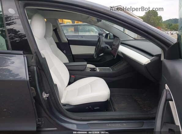 5YJ3E1EB5MF856125 2021 TESLA MODEL 3 Gray წინა სალონის ხედი