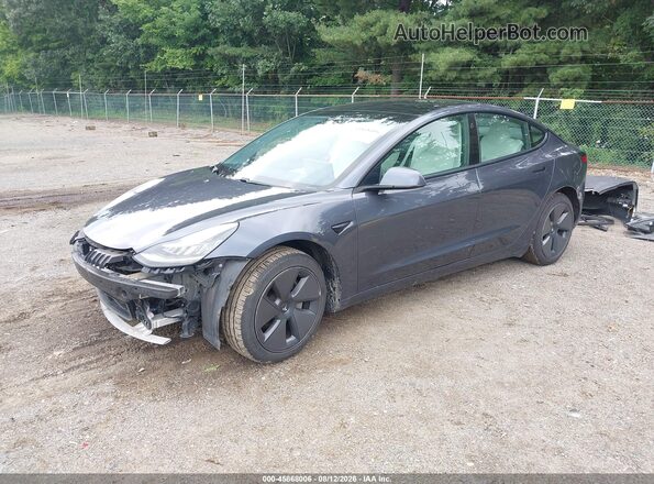 5YJ3E1EB5MF856125 2021 TESLA MODEL 3 Gray წინა მარცხენა ხედი სამი მეოთხედიდან