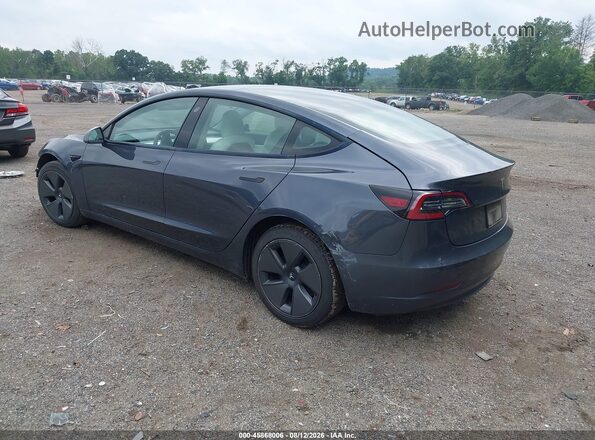 5YJ3E1EB5MF856125 2021 TESLA MODEL 3 Gray უკანა მარცხენა