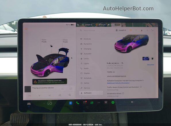 5YJ3E1EB5MF856125 2021 TESLA MODEL 3 Gray უკანა სავარძლების ხედი