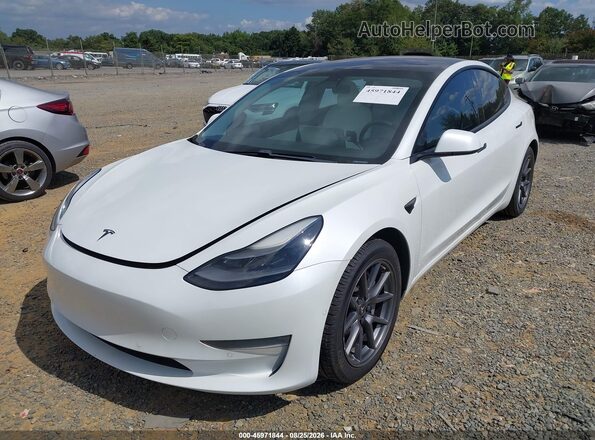 5YJ3E1EB5MF927016 2021 TESLA MODEL 3 White Przód lewy