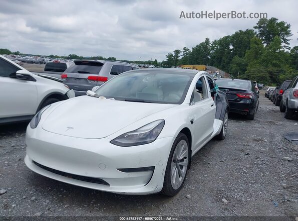 5YJ3E1EB5NF153092 2022 TESLA MODEL 3 White Передня ліва чверть