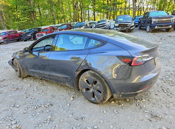 5YJ3E1EB5NF235338 2022 TESLA MODEL Blue Trasero izquierdo