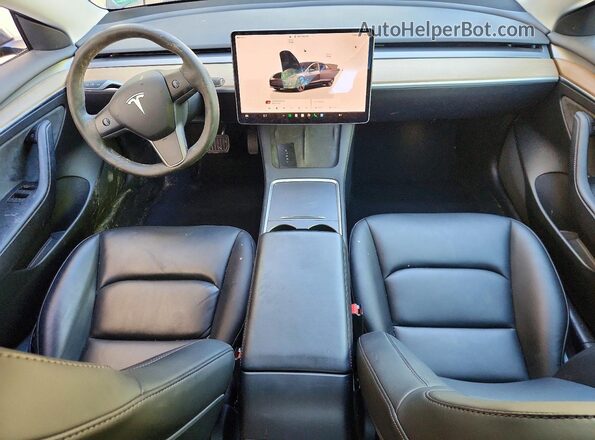 5YJ3E1EB5NF235338 2022 TESLA MODEL Blue Vista del salpicadero