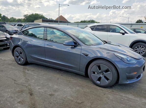 5YJ3E1EB5NF253323 2022 TESLA MODEL Gray Przód prawy