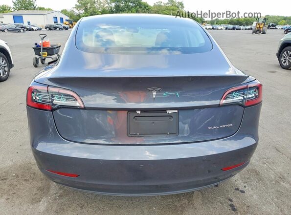 5YJ3E1EB5NF253323 2022 TESLA MODEL Gray Widok z tyłu