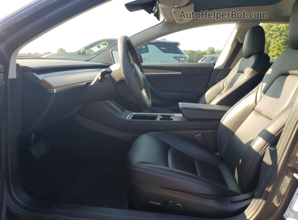 5YJ3E1EB5NF253323 2022 TESLA MODEL Gray Widok wnętrza z przodu
